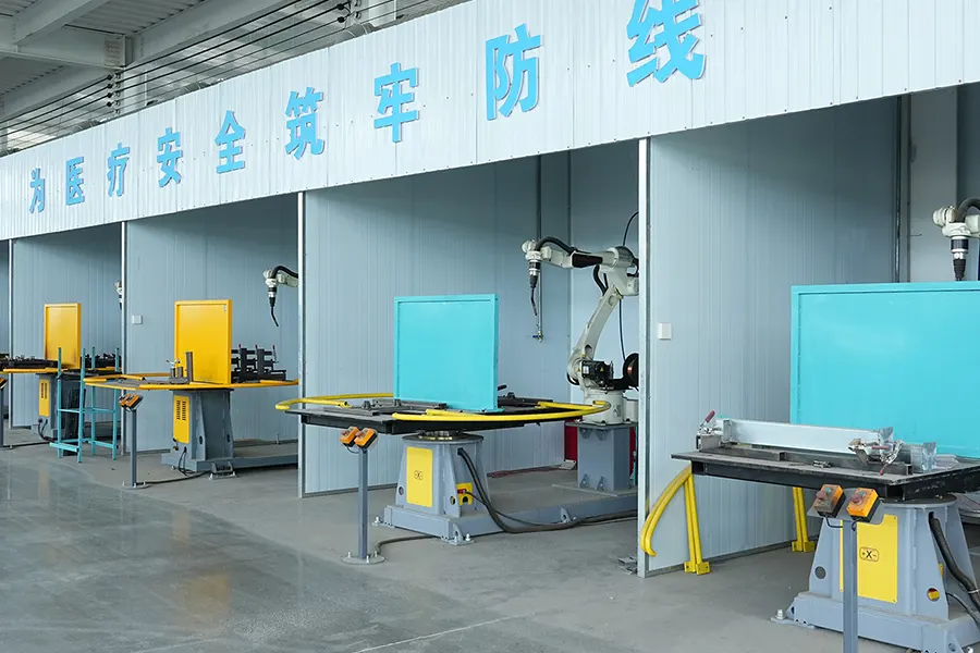 Macro view of Kawasaki robotic welding and automated assembly lines